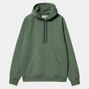 Store Carhartt WIP Hooded Chase Sweatshirt Duck Green / Gold