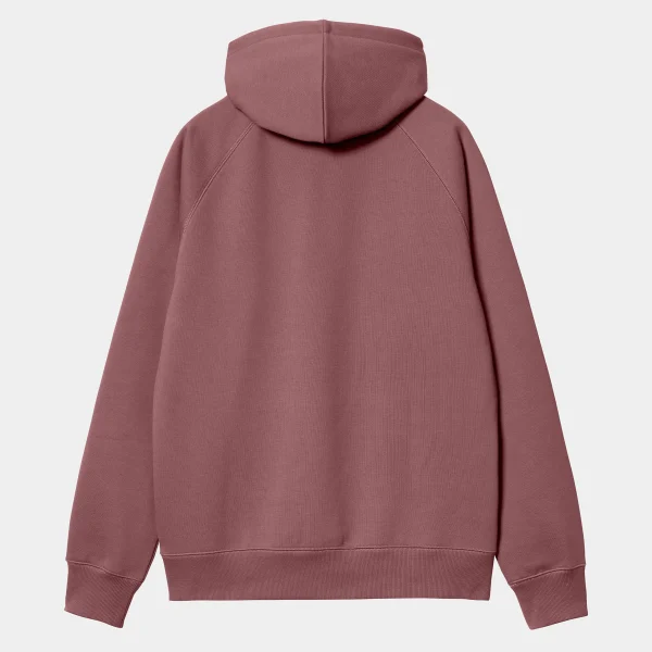 Discount Carhartt WIP Hooded Chase Sweatshirt Dusty Fuchsia / Gold