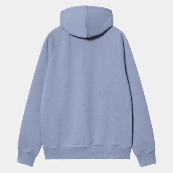 New Carhartt WIP Hooded Chase Sweatshirt Charm Blue / Gold