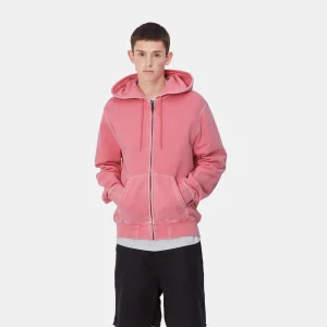 Best Sale Carhartt WIP Hooded Duster Script Jacket Charm Pink