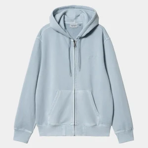 New Carhartt WIP Hooded Duster Script Jacket Misty Sky