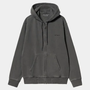 New Carhartt WIP Hooded Duster Script Jacket Black