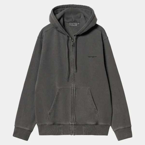 New Carhartt WIP Hooded Duster Script Jacket Black