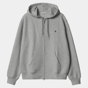 Sale Carhartt WIP Hooded Madison Jacket Grey Heather/Dark Navy