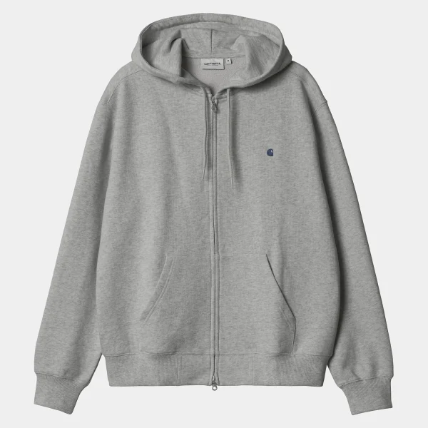 Sale Carhartt WIP Hooded Madison Jacket Grey Heather/Dark Navy