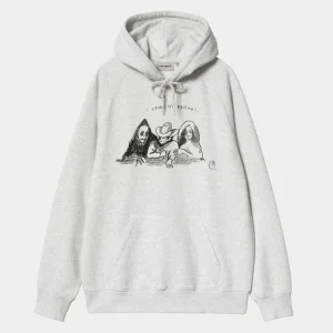 Outlet Carhartt WIP Hooded Pepe Friends Sweat Ash Heather / Black