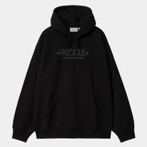 New Carhartt WIP Hooded Precious Sweat Black