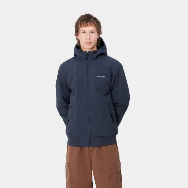 Hot Carhartt WIP Hooded Sail Jacket Air Force Blue / White