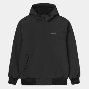 Cheap Carhartt WIP Hooded Sail Jacket Black / White