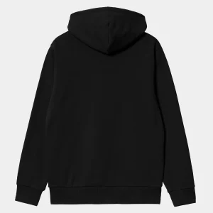 Cheap Carhartt WIP Hooded Script Embroidery Sweat Black / White