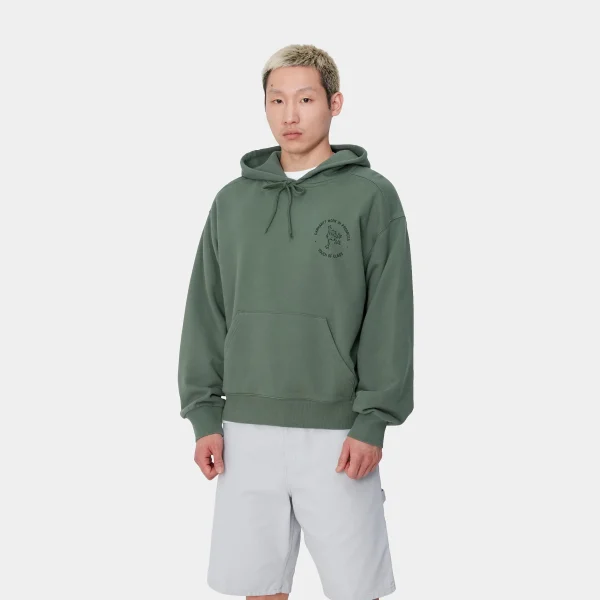 Best Sale Carhartt WIP Hooded Stamp Sweat Duck Green / Black