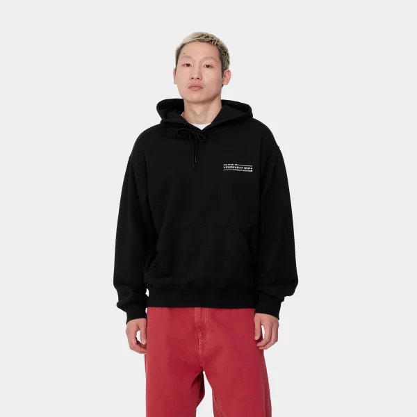 Sale Carhartt WIP Hooded Stamp Sweat Black / White