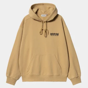 Fashion Carhartt WIP Hooded Stamp Sweat Bourbon / Black