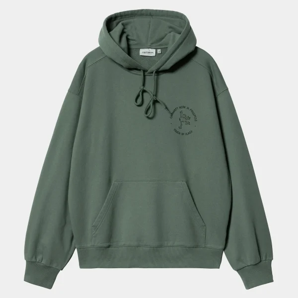 Best Sale Carhartt WIP Hooded Stamp Sweat Duck Green / Black