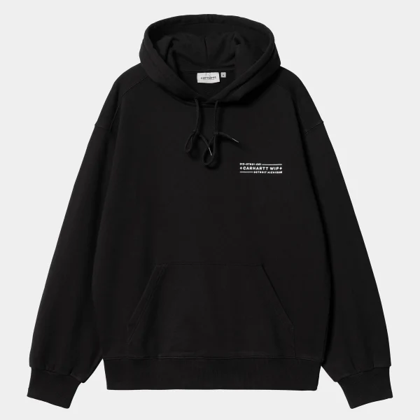 Sale Carhartt WIP Hooded Stamp Sweat Black / White