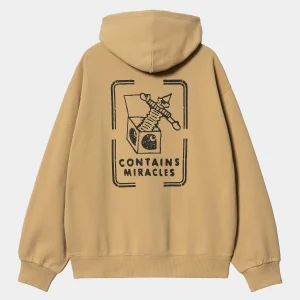 Fashion Carhartt WIP Hooded Stamp Sweat Bourbon / Black