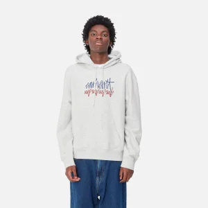 Best Sale Carhartt WIP Hooded Stereo Sweat Ash Heather