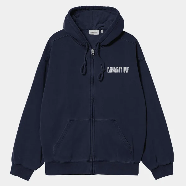 Best Carhartt WIP Hooded Think Tank Sweat Jacket Blue / White