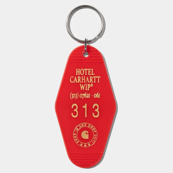 Discount Carhartt WIP Hotel Keys Keychain Scarlet / Winter Spice