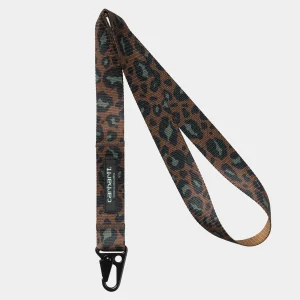 New Carhartt WIP Jude Keychain Camo Leo Jacquard, Tamarind