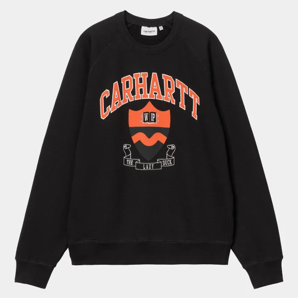 Clearance Carhartt WIP Lazy Duck Academy Sweat Black