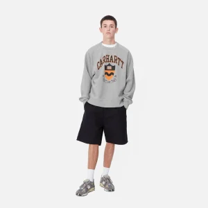 Outlet Carhartt WIP Lazy Duck Academy Sweat Grey Heather