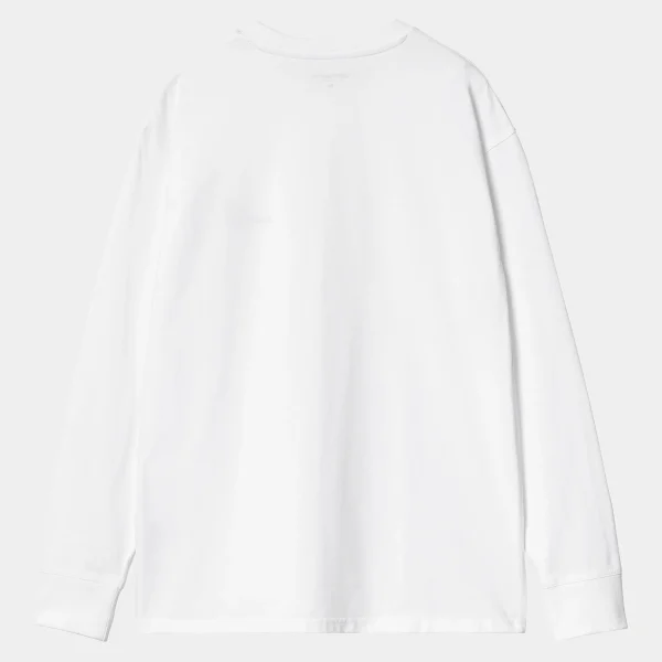 Cheap Carhartt WIP L/S American Script T-Shirt White