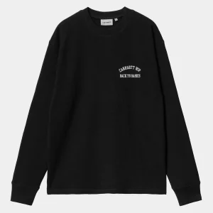 Sale Carhartt WIP L/S Basics Script T-Shirt Black / White