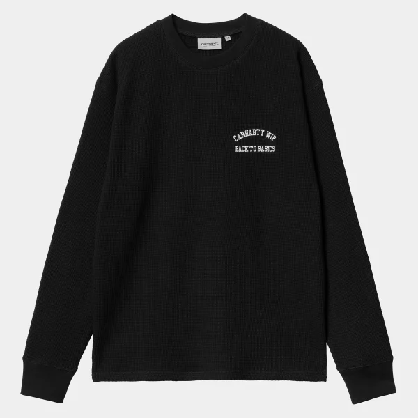 Sale Carhartt WIP L/S Basics Script T-Shirt Black / White