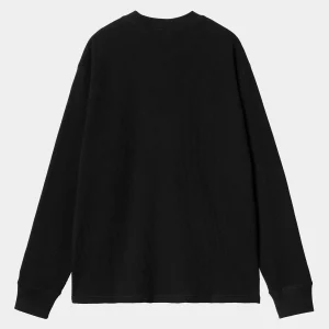 Sale Carhartt WIP L/S Basics Script T-Shirt Black / White