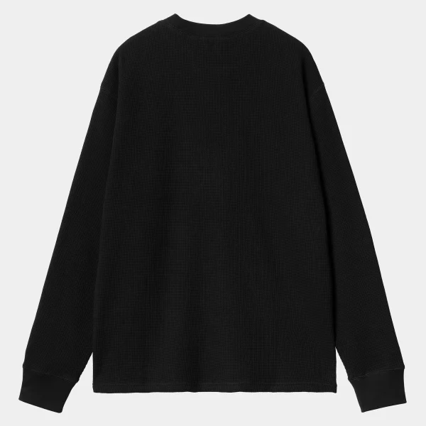 Sale Carhartt WIP L/S Basics Script T-Shirt Black / White