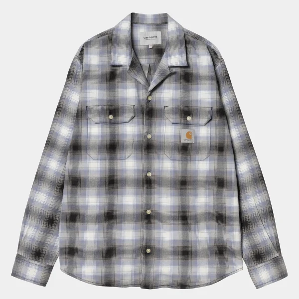 Store Carhartt WIP L/S Blanchard Shirt Blanchard Check, Charm Blue