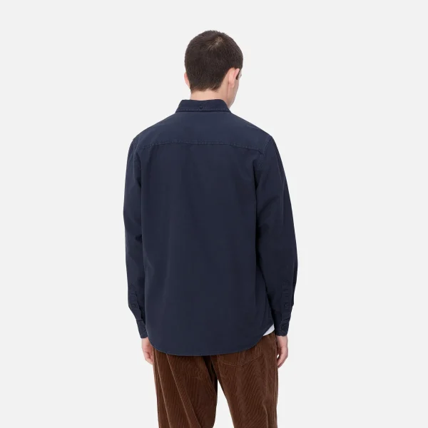 Best Sale Carhartt WIP L/S Bolton Shirt Air Force Blue