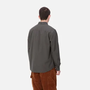 Fashion Carhartt WIP L/S Bolton Shirt Graphite