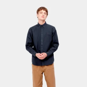 Fashion Carhartt WIP L/S Bolton Shirt Dark Navy