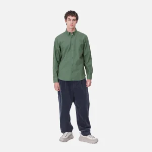 Outlet Carhartt WIP L/S Bolton Shirt Duck Green