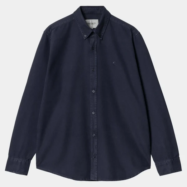 Best Sale Carhartt WIP L/S Bolton Shirt Air Force Blue