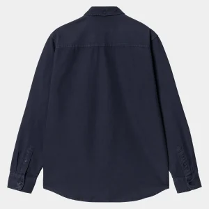 Best Sale Carhartt WIP L/S Bolton Shirt Air Force Blue