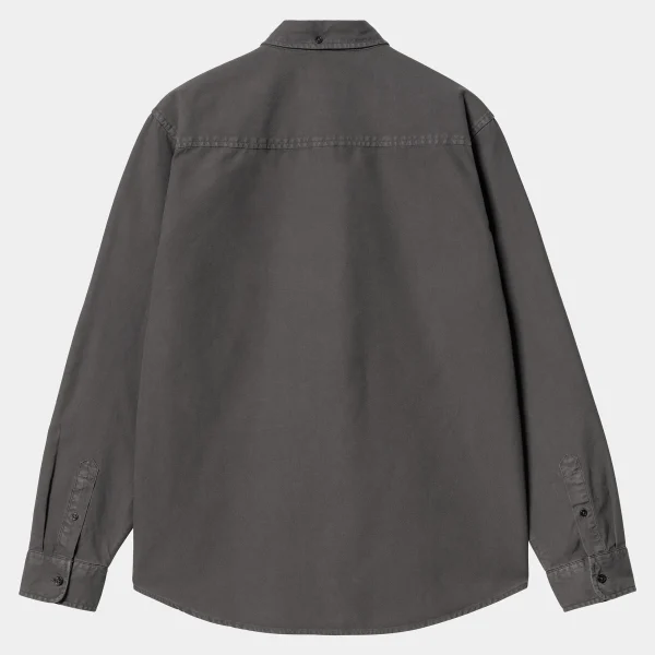 Fashion Carhartt WIP L/S Bolton Shirt Graphite