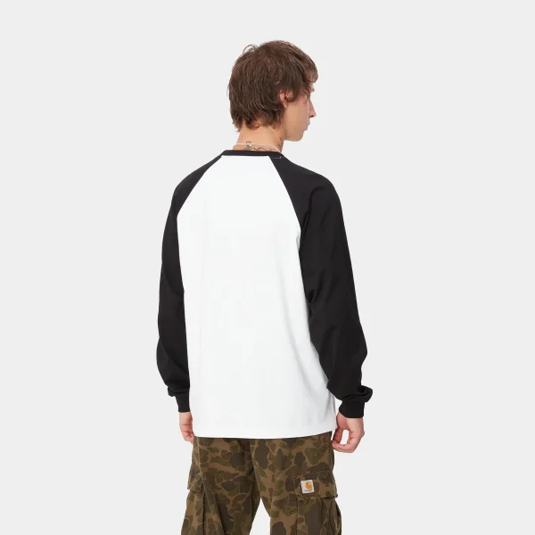 Flash Sale Carhartt WIP L/S Brown Ducks Baseball T-S White / Black