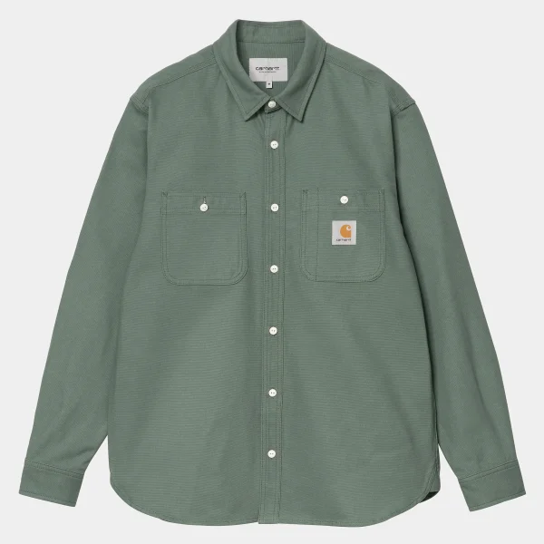 Clearance Carhartt WIP L/S Clink Shirt Duck Green