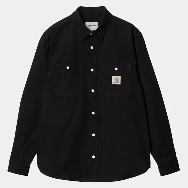 Shop Carhartt WIP L/S Clink Shirt Black