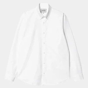 Best Carhartt WIP L/S C-Logo Shirt White / White