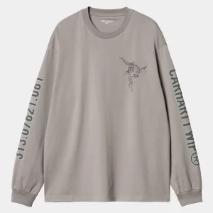 Shop Carhartt WIP L/S Coordinate T-Shirt Misty Grey