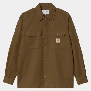 Shop Carhartt WIP L/S Craft Shirt Chocolate