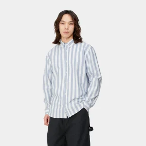 Hot Carhartt WIP L/S Dillion Shirt Dillion Stripe, Bleach / White