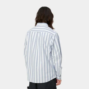 Hot Carhartt WIP L/S Dillion Shirt Dillion Stripe, Bleach / White