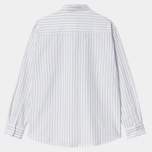 Cheap Carhartt WIP L/S Dowlen Shirt Dowlen Stripe, White / White