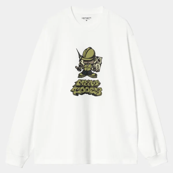 Online Carhartt WIP L/S Drill Boy T-Shirt White