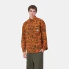 Discount Carhartt WIP L/S Duck Shirt Camo Duck, Green / Turmeric